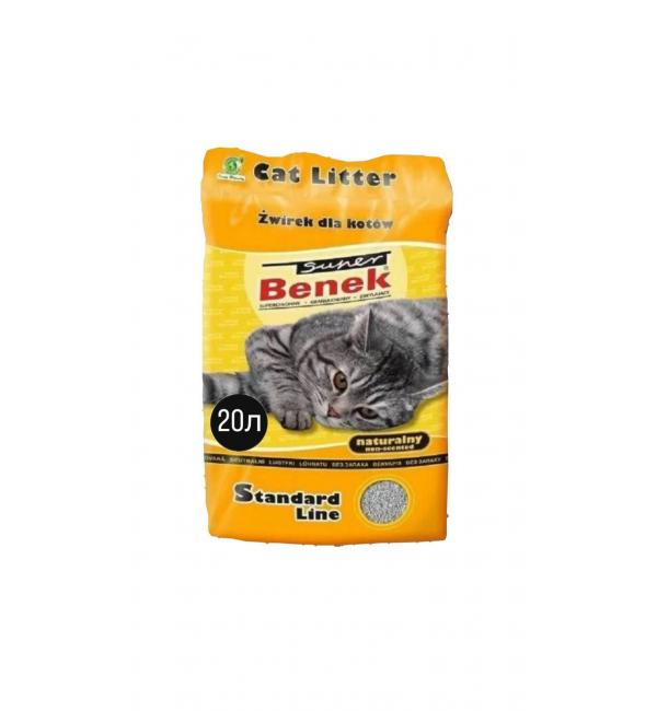 Наполнитель для туалета Super Benek комкующийся натуральный (20 л)