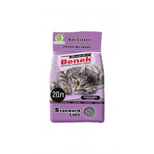 Наполнитель для туалета Super Benek комкующийся лаванд (20 л)