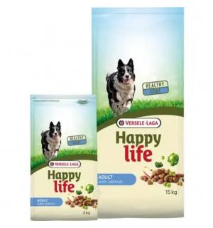 Корм для собак «Happy Life» Versele-Laga, для взрослых собак, с лососем, 15+3 кг