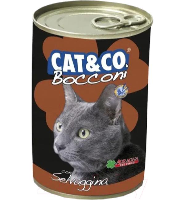 Консервы для кошек Adragna Cat&Co кусочки дичи в соусе, 405г