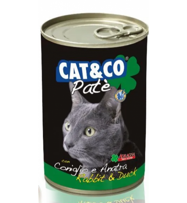 Консервы для кошек Adragna Cat&Co Patè Rabbit & Duck, паштет из кролика и утки, 405г