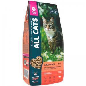 Сухой корм All Cats для взрослых кошек (говядина) 13 кг. Сухой корм All Cats для взрослых кошек (говядина) 13 кг.