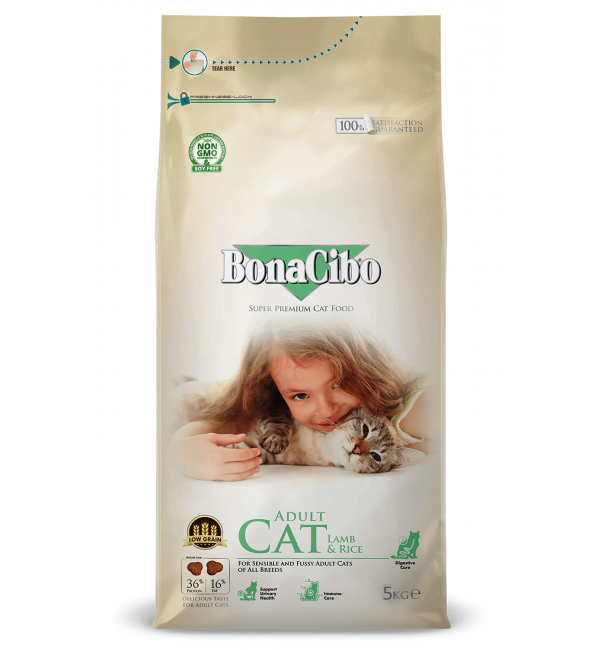Сухой корм BonaCibo Adult Cat Lamb & Rice для взрослых кошек с ягненком БонаСибо (5 кг) Сухой корм BonaCibo Adult Cat Lamb & Rice для взрослых кошек с ягненком БонаСибо (5 кг)