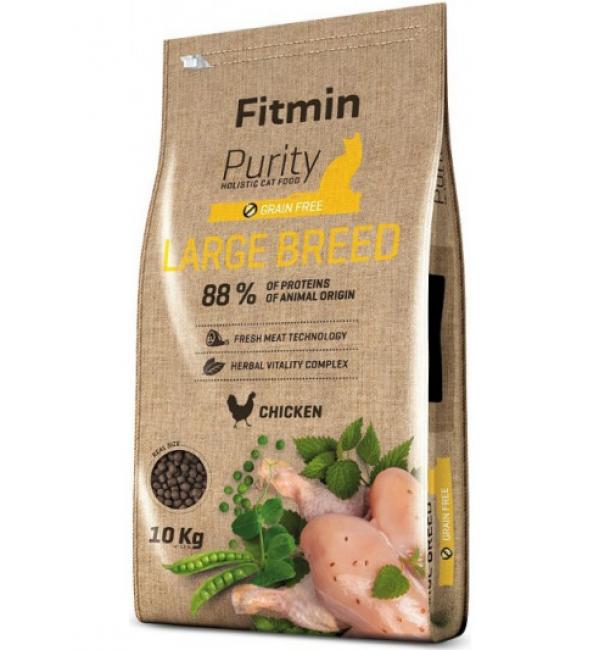 Беззерновой корм Fitmin Cat Purity Large Breed для взрослых крупных кошек и котов Фитмин (10 кг)