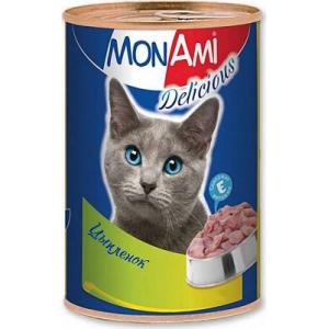 Монами консервы мясные Monami для кошек с цыпленком (0,350 кг)