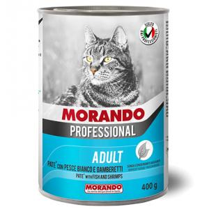 Консервы Morando Professional Line Pate Fish and Shrimps для кошек, паштет с рыбой и креветками (0,4 кг)