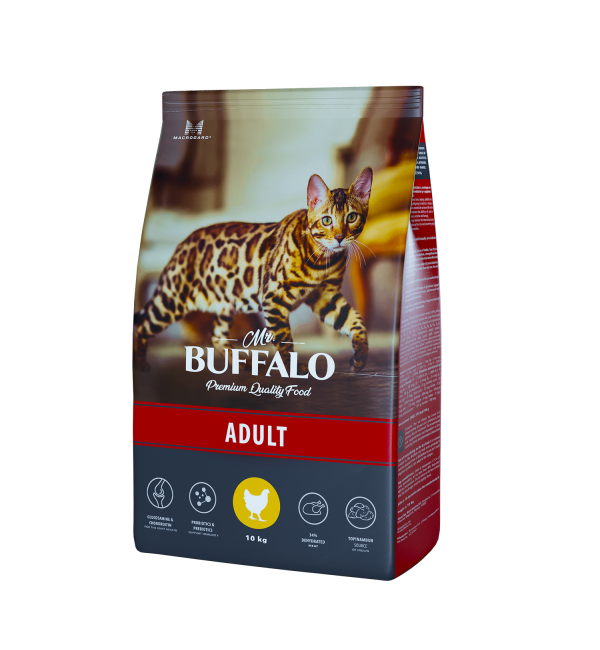 Сухой корм Mr. Buffalo Adult для кошек (курица)10 кг.