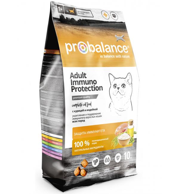 Сухой корм Probalance Immuno (защита иммунитета) для кошек с курицей и индейкой, 10 кг Сухой корм Probalance Immuno (защита иммунитета) для кошек с курицей и индейкой, 10 кг
