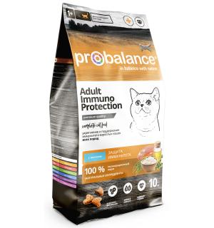 Сухой корм Probalance Immuno (защита иммунитета) с лососем для кошек, 10 кг