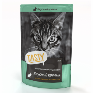 Пресервы для кошек Tasty консервированный корм с кроликом в желе (0,085 кг)