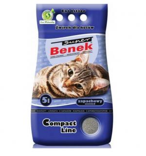 Наполнитель для туалета Super Benek Compact комкующийся морской бриз (5л)