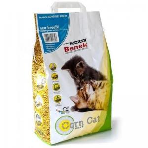 Наполнитель для туалета Super Benek Corn Cat кукурузный, морской бриз (25л)