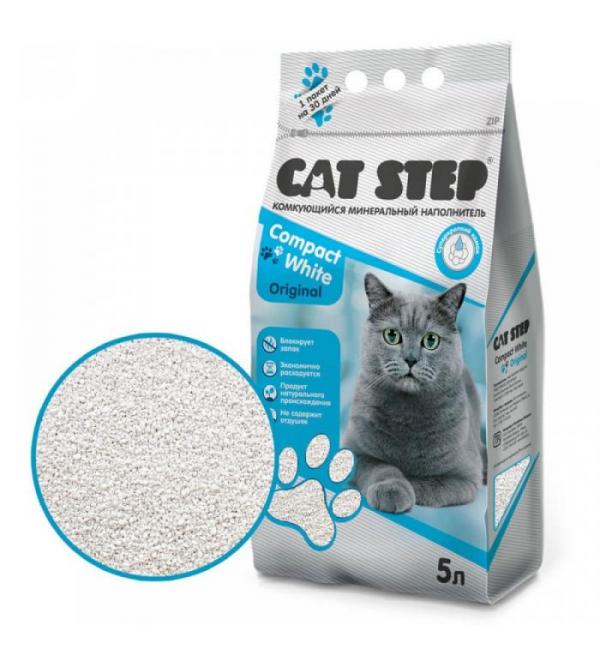 Комкующийся минеральный наполнитель Cat Step Compact Original, 5 л