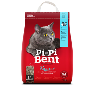 Наполнитель бентонитовый Pi-Pi-Bent Классик, 10 кг.