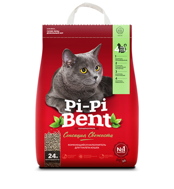 Наполнитель бентонитовый Pi-Pi-Bent Свежесть, 10 кг.