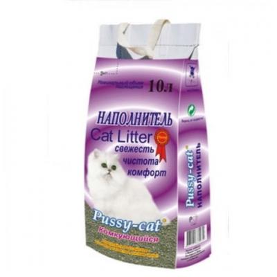 Наполнитель Pussy Cat комкующийся (10 л) Пусси Кэт фиолетовый