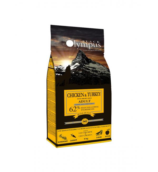 Black Olympus низкозерновой корм для взрослых собак всех пород курица и индейка с бурым рисом, 12 кг Black Olympus низкозерновой корм для взрослых собак всех пород курица и индейка с бурым рисом, 12 кг