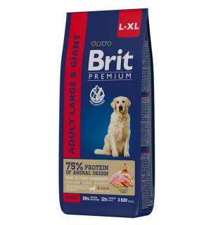 Сухой корм Brit by Nature Adult L-XL для взрослых собак крупных и гигантских пород (15 кг)