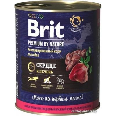 Консервы Brit для собак, сердце и печень (0,85 кг)
