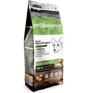 Сухой корм Probalance Hypoallergenic, для собак с чувствительным пищеварением, 15 кг.
