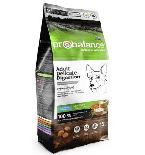 Сухой корм Probalance Delicate Digestion, для собак (профилактика нарушений пищеварения) 15 кг.