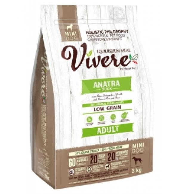 Сухой корм Vivere Mini Adult Duck для собак мелких пород  (утка), 3 кг