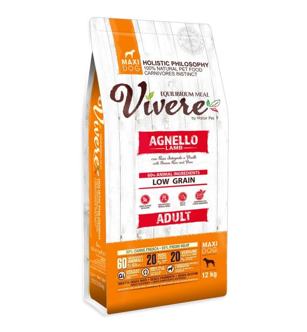 Сухой корм Vivere Maxi Adult Lamb для собак крупных пород (ягненок), 12 кг