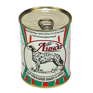Консервы мясорастительные для собак и кошек "Линда" 350 г.