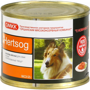 Консервы мясные ОМКК Герцог для собак и кошек  (0,525 кг)
