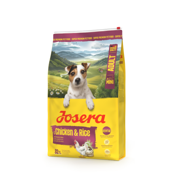 Сухой корм Josera MINI Chicken & Rice (Adult Mini/Sensitive 27/16) для взрослых миниатюрных пород (10 кг)
