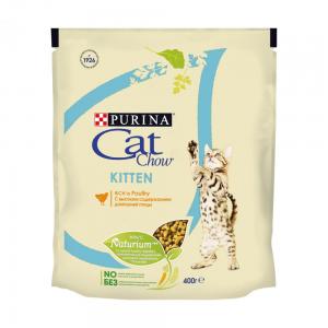 Сухой корм Cat Chow Kitten для котят, с курицей (0,4 кг)