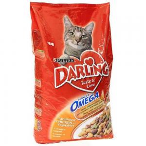 Сухой корм Darling для взрослых кошек, с курочкой по-домашнему и овощами (10 кг)