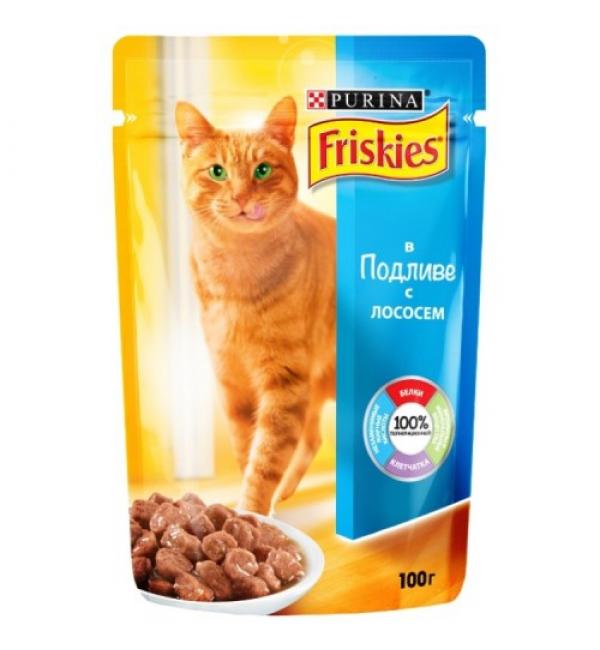 Влажный корм Friskies для взрослых кошек, с печенью в подливе (0,085 кг)