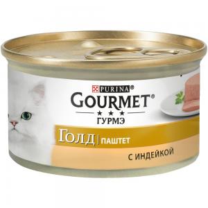 Консервы GOURMET GOLD для кошек, паштет с индейкой (0,085 кг)