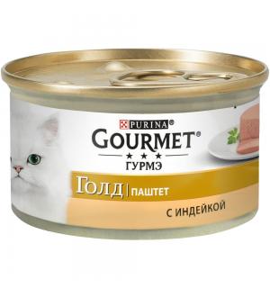 Консервы GOURMET GOLD для кошек, паштет с индейкой (0,085 кг)