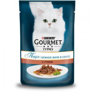 Влажный корм GOURMET PERLE для кошек, с уткой в подливке (0,085 кг)
