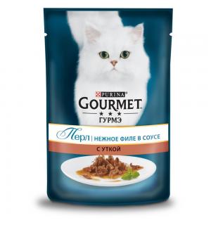 Влажный корм GOURMET PERLE для кошек, с уткой в подливке (0,085 кг)