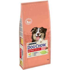 Сухой корм Dog Chow для взрослых активных собак, с курицей (14 кг)