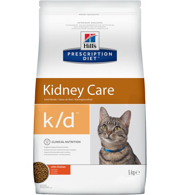 Сухой корм Hill's Prescription Diet для кошек k/d для почек и сердца, с курицей (0,4 кг)