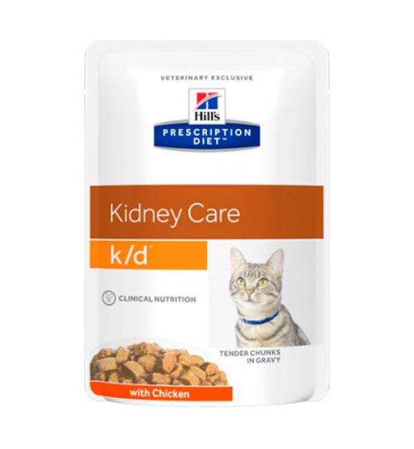 Влажный корм Hill's Prescription Diet для кошек k/d, с курицей (0,085 кг)