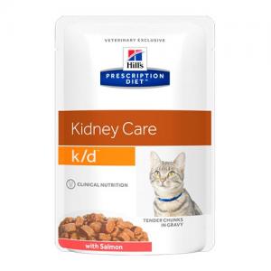 Влажный корм Hill's Prescription Diet для кошек k/d, с лососем (0,085 кг)