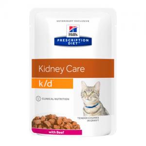 Влажный корм Hill's Prescription Diet для кошек k/d, с говядиной (0,085 кг)