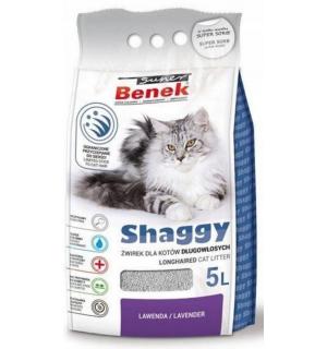 Наполнитель Super Benek Shaggy с запахом лаванды для длинношерстных кошек (5 л)