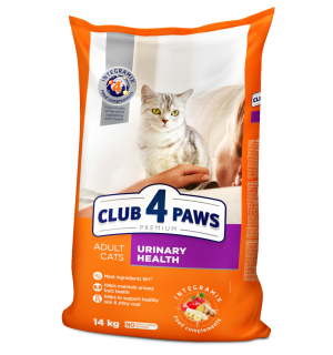Сухой корм Club 4 Paws Премиум для взрослых кошек поддержка здоровья мочевыводящей системы (14 кг)