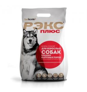Сухой корм РЭКС плюс для взрослых собак средних и крупных пород с повышенной активностью (15 кг)