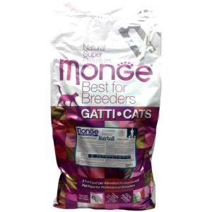 Сухой корм Monge Cat Hairball для кошек для выведения комков шерсти, с цыпленком (10 кг)