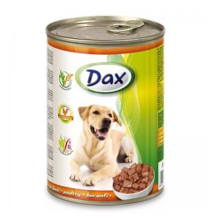 Консервы Dax for Dog для cобак, с птицей, кусочками (1,240 кг)