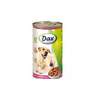 Консервы Dax for Dog для cобак, с телятиной, кусочками (1,240 кг)