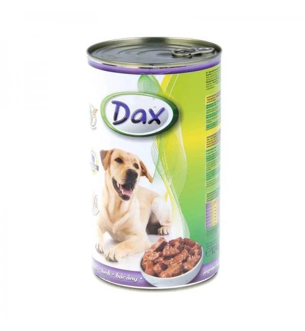 Консервы Dax for Dog для cобак, с ягнёнком, кусочками (1,240 кг)