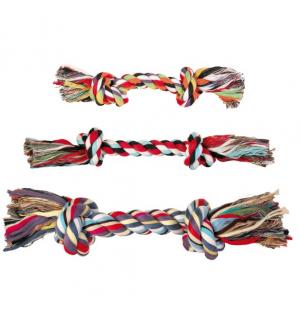 Игрушка TRIXIE  для собаки "DENTAfun" в виде верёвки с 2 узлами, хлопковая 125г/26 см
